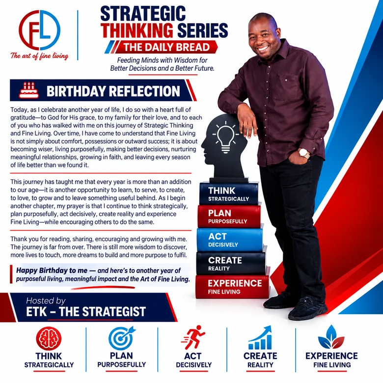 Birthday Reflection graphic about gratitude, family, growth, faith and purposeful living